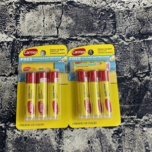 Carmex Medicated Classic Lip Balm Cupcake Batter Stick set of 2 packs